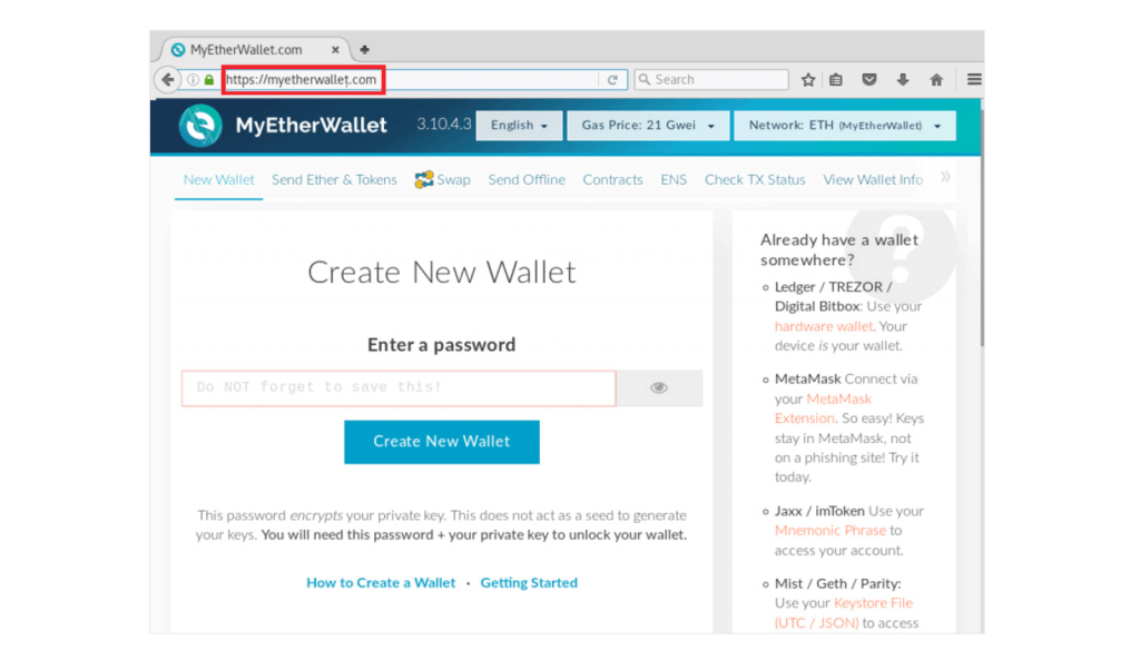 подложный сайт myetherwallet